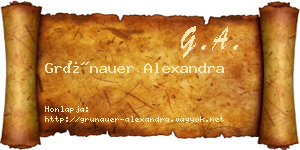 Grünauer Alexandra névjegykártya