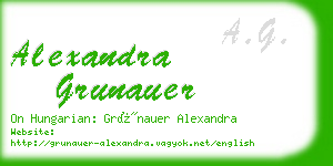 alexandra grunauer business card